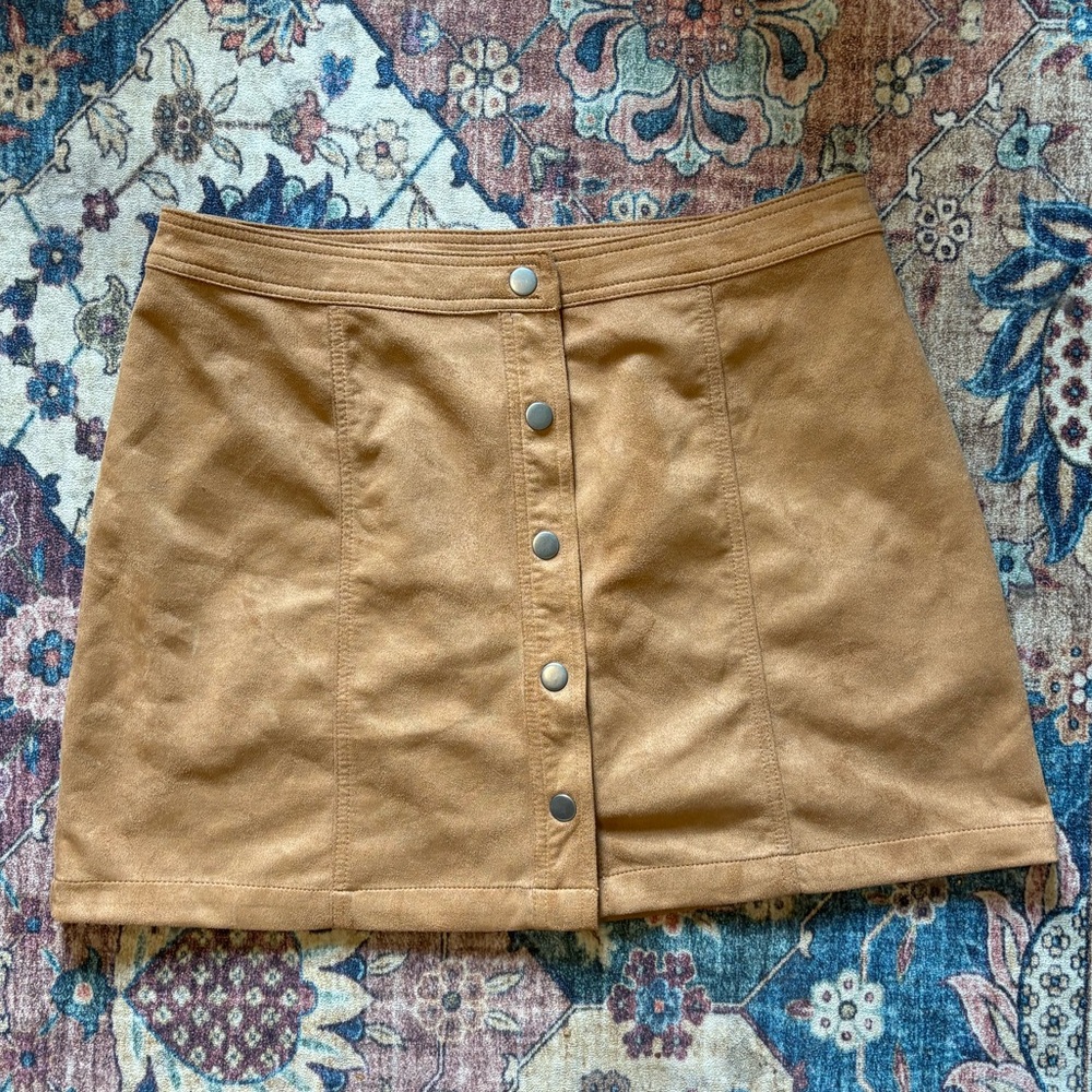 No Boundaries Tan Mini Skirt Casual Workwear